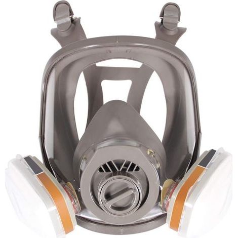 6800 Vollmasken-Respirator, Gesichtsschutzhelm zum Malen, für organische Dämpfe und Staub, zwei Arten von Anschlüssen