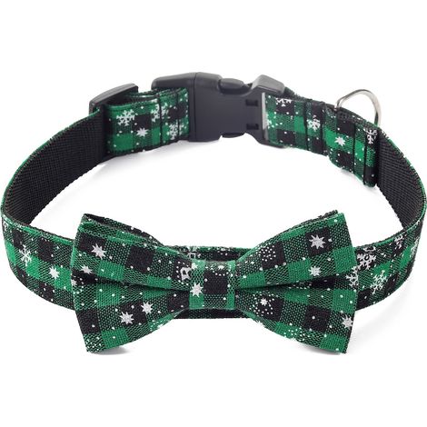 Collier Pour Chien - Motif Flocon De Neige - Vert - Ajustable - Pour Chiens Et Chats - 4 Tailles (1/5)
