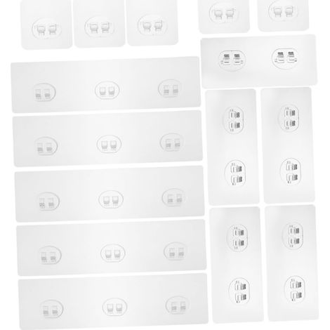 Lot de 15 crochets de cuisine autocollants en plastique