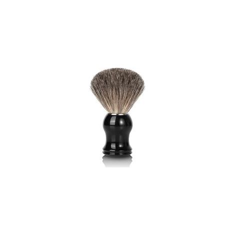 Blaireau de rasage pour homme, fait main, en poils de blaireau, compatible avec tous les rasoirs (avec mousse et savon à raser), idéal pour homme (manche en ABS, 1 pièce)