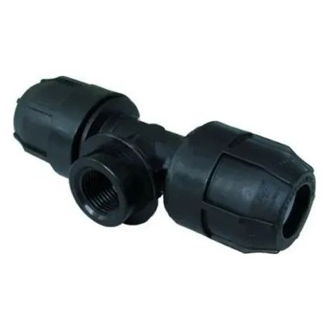 Tee Femmina 11/4" Ø40 2 Dadi Plastica Polietilene