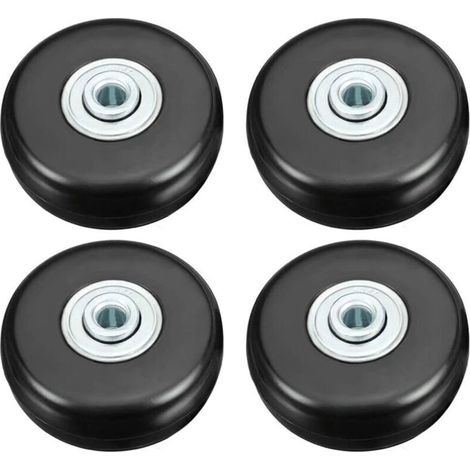 Roulette Valise. Bagage Valise Réparation Roulette Charge Lourd 50mm Muette Caoutchouc Universelle Pivotante Roue Rechange Transport Remplace Roulette 4PCS pour Valise/Bagage/Sac à Dos/Voyage (1/5)