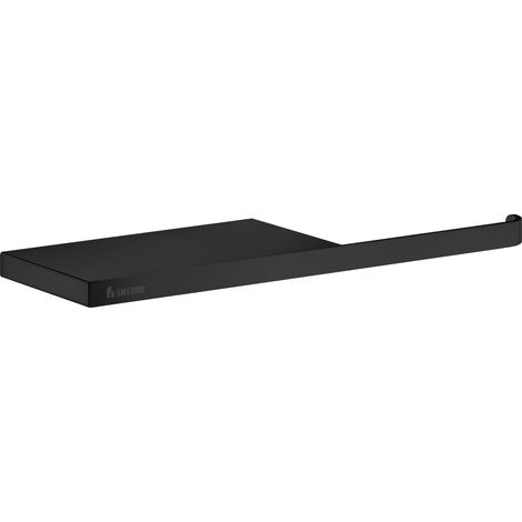 Smedbo OUTLINE - Toilettenpapierhalter mit Ablage. Schwarz. 94 x 303 mm. FB3411 (1/3)