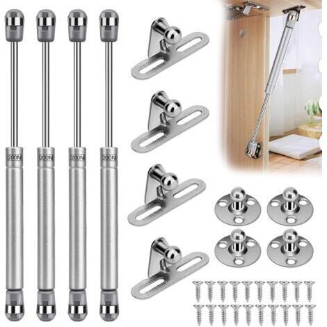 200N Hydraulic Gas Strut, Kitchen Door Hinge Shock Absorber, Chest Strut, Gas Shock Spring for Lifting Kitchen Cabinet Doors (1/5)