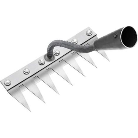 Râteau de Désherbage Multifonction en Métal, Râteau De Jardin 7 Dents, Râteau De Jardin Portable pour Désherber, Outillage De Jardin pour Désherber/Ameublir/Semence (sans Manche) 7 Dents (1/5)