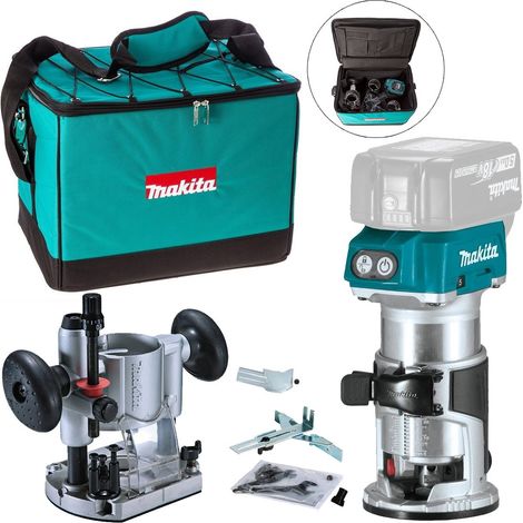 Makita DRT50Z 18V Brushless Cordless Router Laminate Trimmer Plunge Base +Base (1/4)