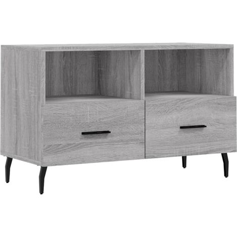 Mobile TV multimediale scaffale per televisione televisore buffet sala da pranzo soggiorno camera da letto sonoma 80 x 36 x 50 cm derivati del legno grigio 020028467