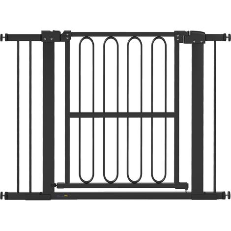Hundeschutzgitter – Verstellbares Treppengitter (76–104 cm) – Türgitter ohne Bohren – 104 x 5 x 76 cm