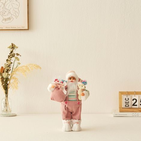 Ochine Statuetta Babbo Natale 30cm – Tessuto Non Tessuto e Plastica, Design Tradizionale Elegante – Decorazione da Tavolo per Interni e Casa (1/4)