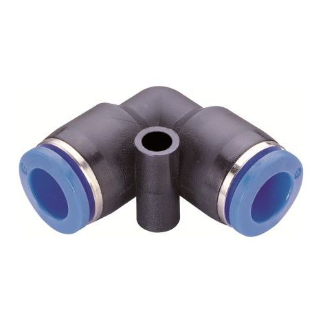 Adaptateur tube à tube coudé RS PRO PUL 1 x 6 mm Push-in, entrée 1 x ( Prix pour 1 )