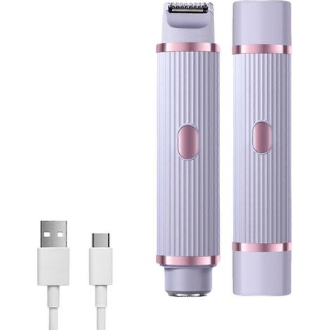 Rasoir électrique portable pour hommes et femmes, tondeuse à barbe, épilateur électrique violet-AquaForge (1/5)