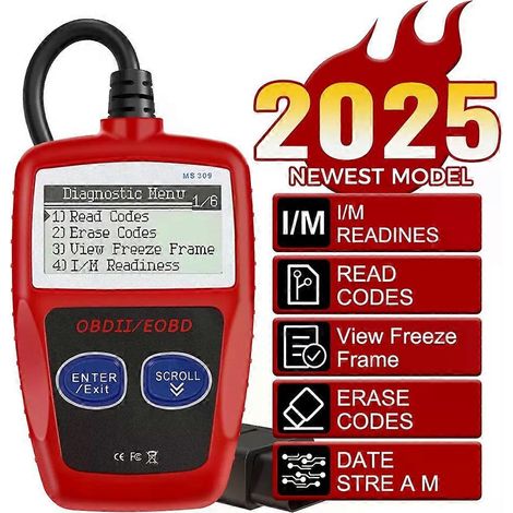 OBD 2 Scanner mit digitaler Anzeige, Fehlercode-Löschung, universelle Version, OBD2-Code-Lesegerät, multifunktionales Kfz-Diagnosegerät - JXLGV (1/4)