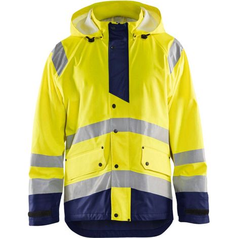 Giacca antipioggia alta visibilità livello 3 4327 - Giallo fluorescente / Blu navy XXL (1/2)