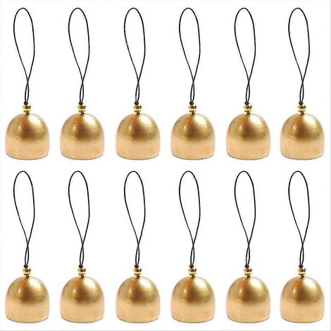 Set mit 12 kleinen dekorativen Metallglöckchen. (1/5)