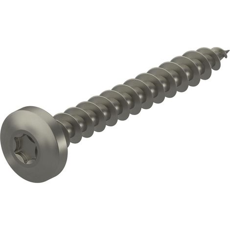 OBO Bettermann Spanplattenschraube Panhead, Antrieb TX 25 6x40mm Edelstahl, rostfrei blank, nachbehandelt, 100 Stück, 3191032