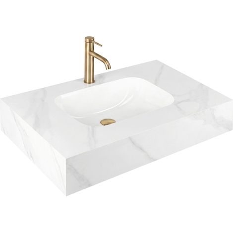 Lavabo sospeso REA Aresa Belt White 80 (1/5)