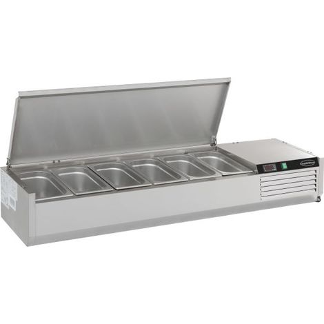 Saladette à Pizza Réfrigérée Inox - à Poser - Bacs GN 1/3 - Combisteel