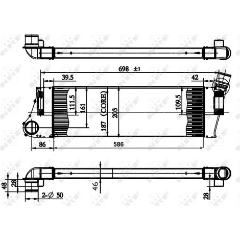 Intercooler, échangeur NRF 30899 RENAULT 8200115540 8200700172