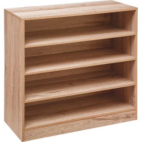 5Five Simply Smart – Range-chaussures en bois naturel 12 paires H 68 cm – Panneau de particules – Design moderne pour entrée ou dressing (1/5)