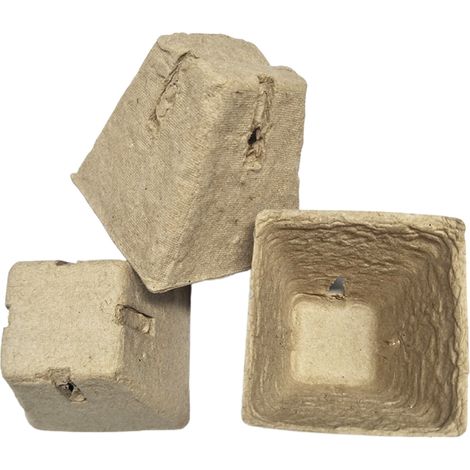 100 pièces bac de semis en pulpe biodegradable jetable 6x6x6 cm pour jardin et maison plaque de culture pépinière compostable