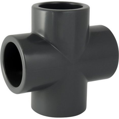 Raccord PVC pression - Croix PVC pression à coller FFFF Ø50