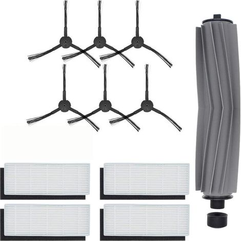 Kit d'accessoires pour pièces d'aspirateur robot ILIFE A8 A6 X620 X623, Kit de remplacement compris 1 brosse principale, 6 brosses latérales, 4 filtre