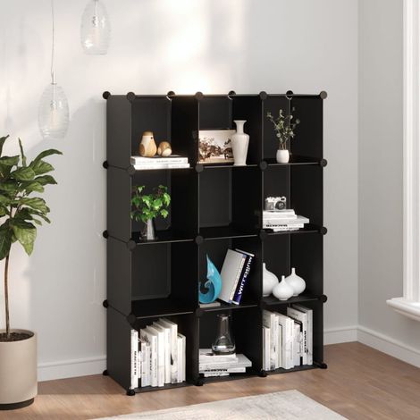 Storage Cube Organiser Black Polypropylene, Steel vidaXL (1/5)
