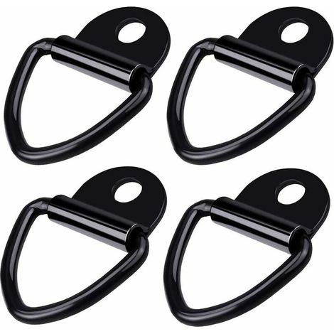 royaluxe - Pack de 4 crochets de tension D-ring amarrage V-ring crochet anneaux de tension anneau de traction attache en acier inoxydable pour kayaks bateaux canoës remorques camionnettes camions voit (1/4)