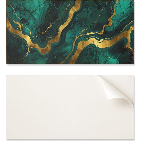 Panel de vinilo autoadhesivo con estampado decorativo de 100x50 cm con estructura de ondas abstractas.