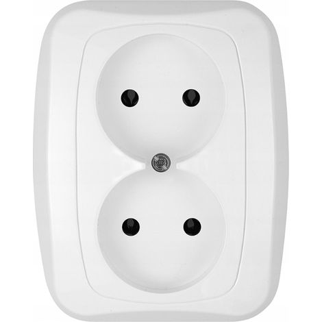 Montis presa a muro bianca, doppia spina, PT-5A SIMPLEX (1/3)