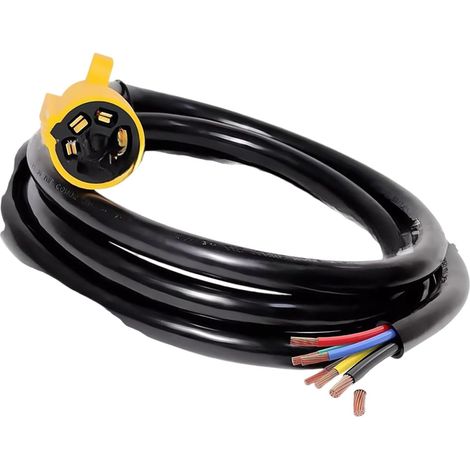 Sun Immune Section d'extrémité de remorque à 7 forets avec cordon de 122 cm, règles en bronze transparent 10 14 AWG et protection en PVC solide pour remorques extérieures et automobiles (1/5)