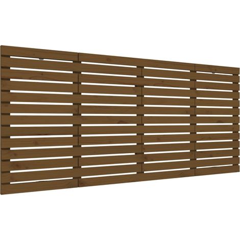 Maison Exclusive - Cabecero cama pared madera maciza pino marrón