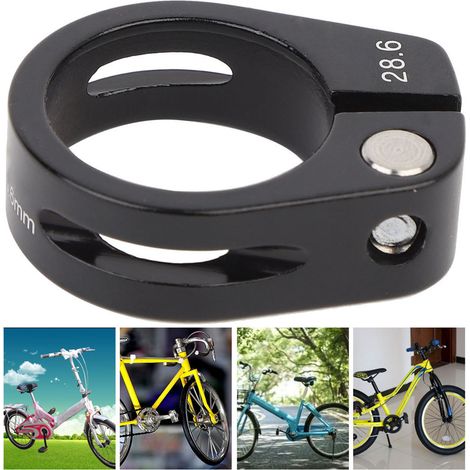 CANSUCC Collier V en Alliage d'Aluminium 28.6mm pour Échappement Moto, Fixation Rapide (Noir)