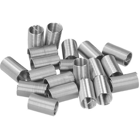 Lot de 20 inserts filetés M14 x 1,25, douille réductrice hélicoïdale à expansion, écrou de réparation pour taraudage, kit de boulonnerie 3D, rouge. (1/5)