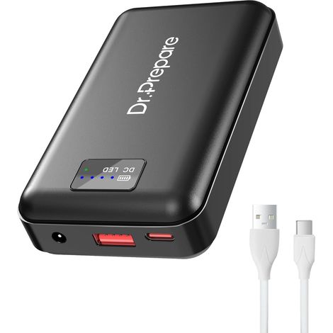 Power Bank 16000 mAh, 7,4 V Batterie pour Gilet Chauffant, Batterie Externe à Charge Plus Rapide avec Sortie USB 5 V, Batterie Compacte Portable pour iphone et ipad, Ventilateur de Bureau (1/5)