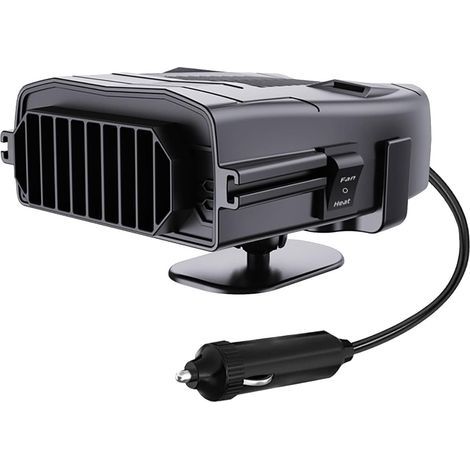 Calefactor de coche frío/calor 2 con calentamiento rápido, desempañador de ventanas de coche, calefactor de coche práctico, pegatina desempañadora de coche, asiento de tuning, negro, talla única (1/5)