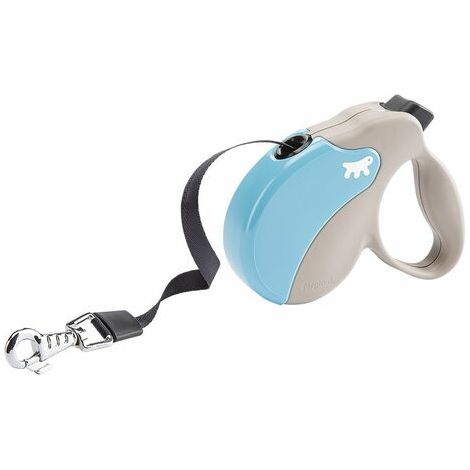 Ferplast AMIGO TAPE Guinzaglio allungabile con fettuccia estensibile. 4 misure, vasta gamma colori.. Variante MINI - Misure: 12 x 3 x h 10 cm - Azzurro