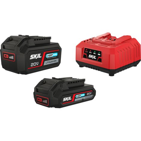 SET CARICATORE RAPIDO/BATTERIE 20 V 2,0/4,0 AH (1/2)