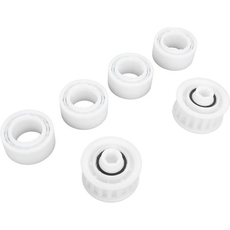 （12×18×4.8cm）Lot de 4 Roues de Guidage de Rechange pour Nettoyeur de Piscine avec 2 Engrenages de Poulie pour pour Accessoire de Nettoyeur de Piscine Robot Dolphin