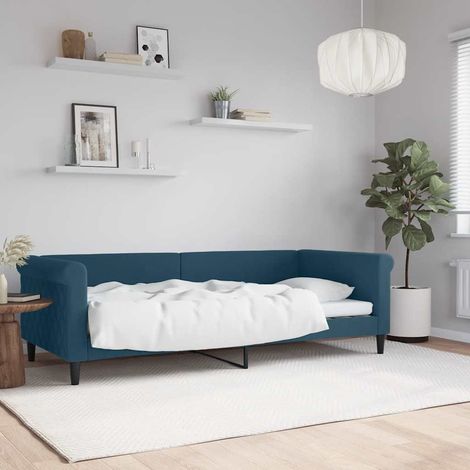 Tagesbett Blau 90x200 cm Samt (1/5)