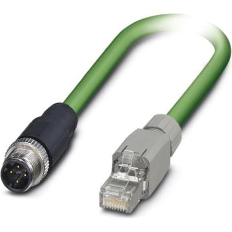 Phoenix Contact 1403496 M12 / RJ45 Patchkabel CAT 5e SF/UTP 3.00 m Grün Flammwidrig 1 St.