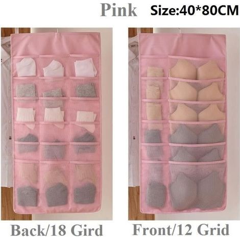 Sac de rangement pour penderie, organisateur suspendu pliable, sous-vêtements, soutien-gorge, chaussettes, sac [006F264] (1/4)