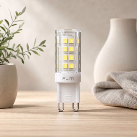 G9 5W LED Bulb, 40W Equivalent, Warm White 3000K, 360° Beam Angle, Pack of 10, Non-Dimmable, 220-240V, Ceramic (1/5)