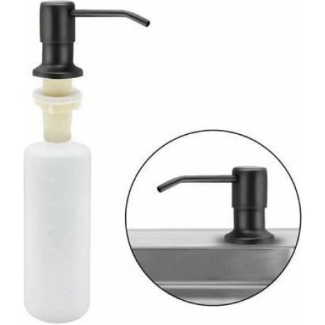 Distributeur De Savon - Acier Inoxydable - 350 Ml - Rotation 360° - Pour Évier Cuisine Et Salle De Bain - 1 Pièce (1/4)