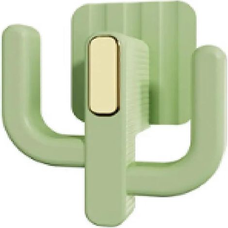 Supports à chaussures suspendus – Lot de 8 – Plastique – Vert – Motif cactus – Gain de place – Rangement universel – Pour salle de bain et chambre (1/5)