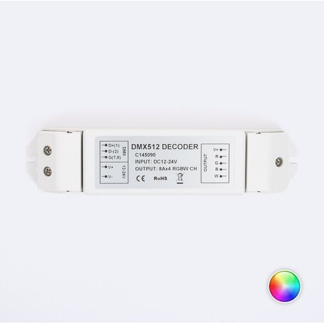 Controller RGBW DMX512 Decoder 4 Canali RGBW