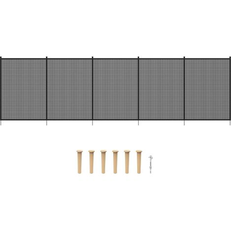 Clôture de sécurité amovible pour piscine - 1,23 m x 4,58 m - Barrière temporaire pour piscine creusée - Clôture temporaire en maille pour animaux domestiques - Noir (1/5)