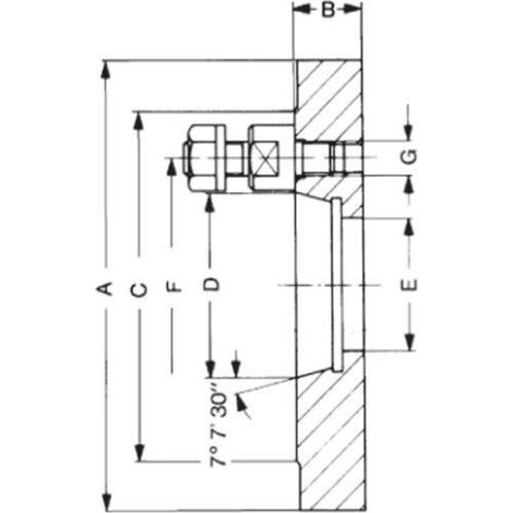 RÖHM Flutterflansch KK15/ 27 KP AD400 STAHL (1/3)