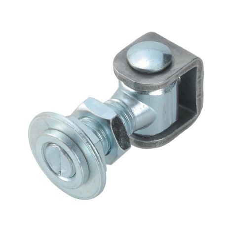 Charnie're re'glable pour portail Art.375   20 mm en acier galvanise' avec e'trier en U pour piliers en fer