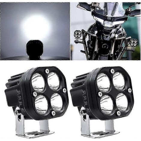 Phare De Travail Led 12v,40w Moto Feux Additionnels Spot Flood Antibrouillard 24v 12000lm Phare Avant Hors Route Supplémentaires Pou (1/3)